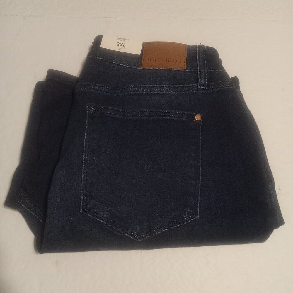 Judy Blue Women's Aria High Rise V Front Bermuda Shorts 2XL JB15293DK NWT